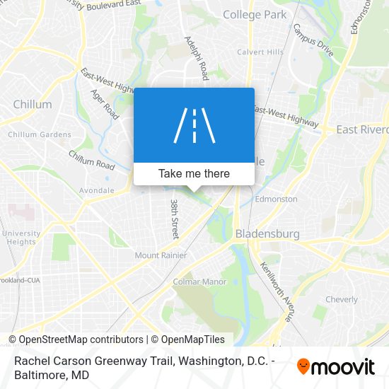 Mapa de Rachel Carson Greenway Trail