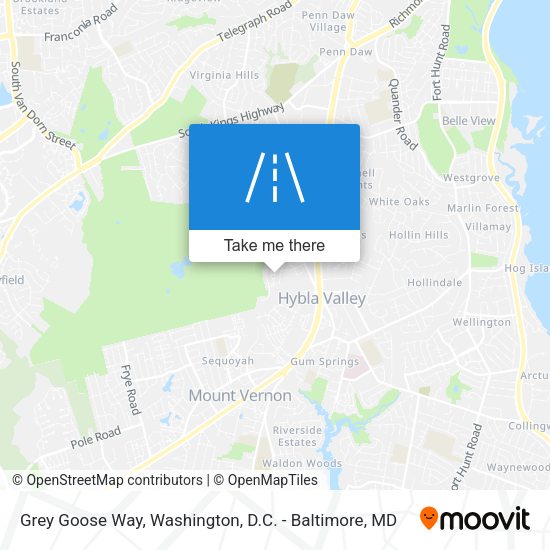 Grey Goose Way map
