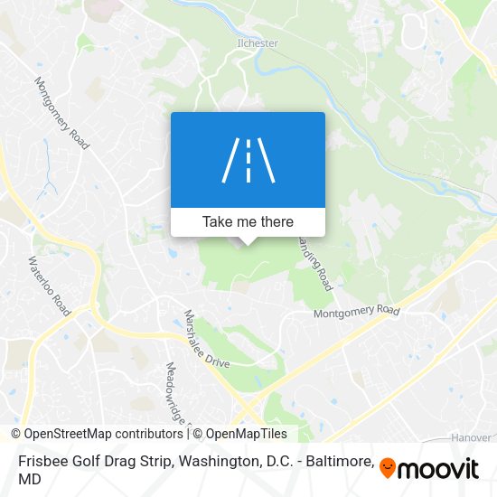 Frisbee Golf Drag Strip map