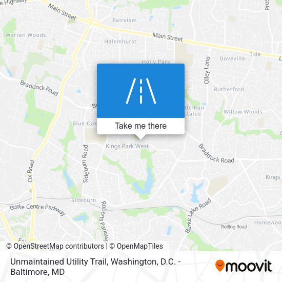 Unmaintained Utility Trail map