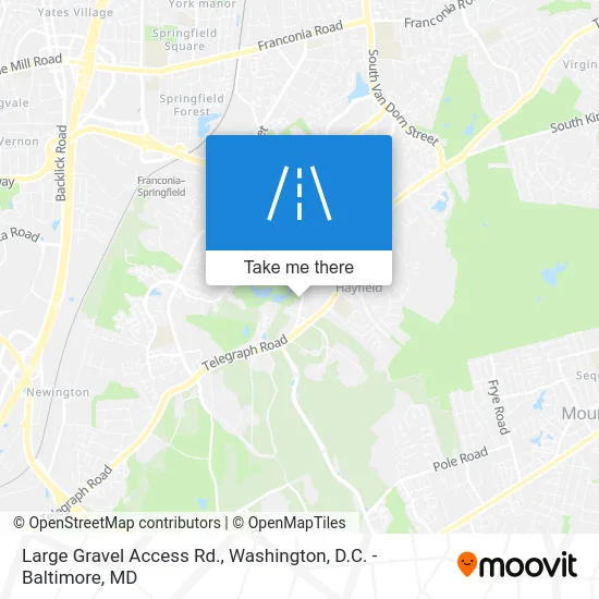 Large Gravel Access Rd. map