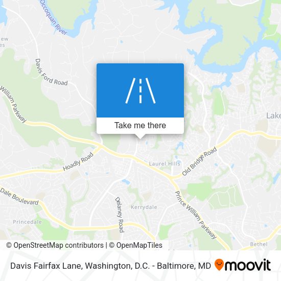 Davis Fairfax Lane map