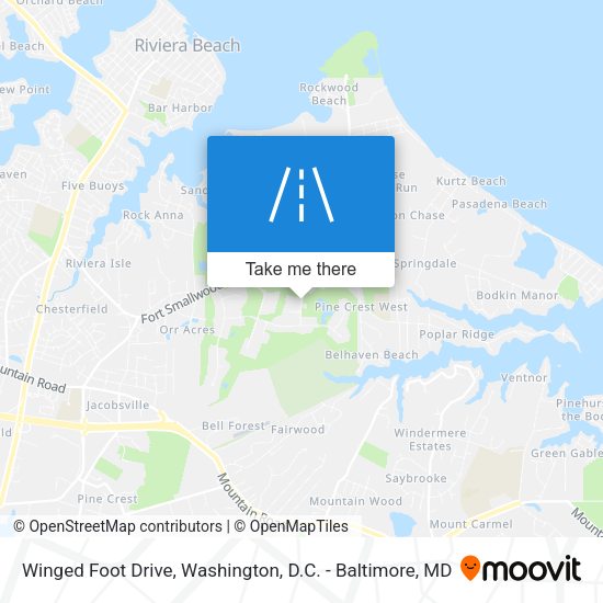 Mapa de Winged Foot Drive