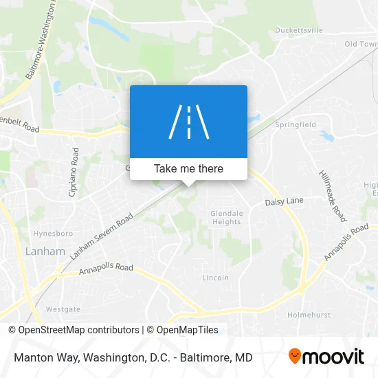 Manton Way map