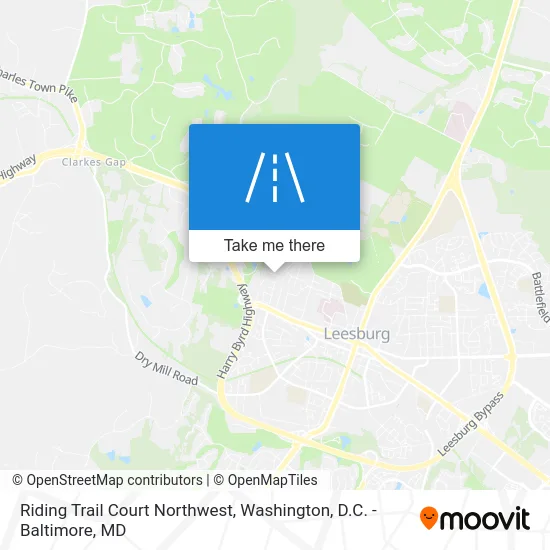 Riding Trail Court Northwest map