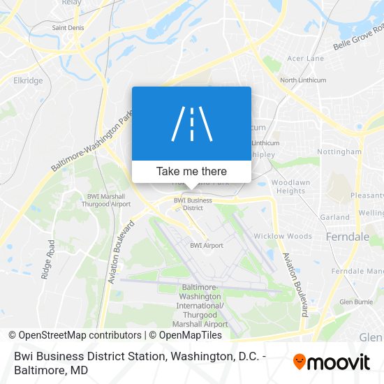 Mapa de Bwi Business District Station