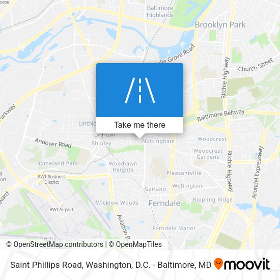 Saint Phillips Road map