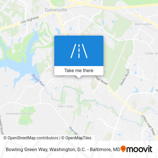Mapa de Bowling Green Way