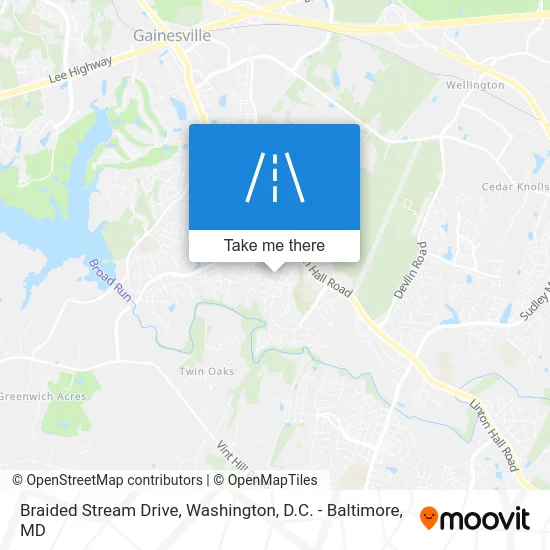 Braided Stream Drive map