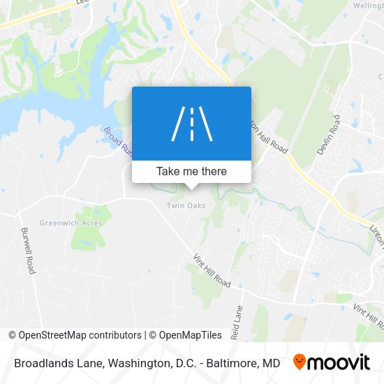 Broadlands Lane map