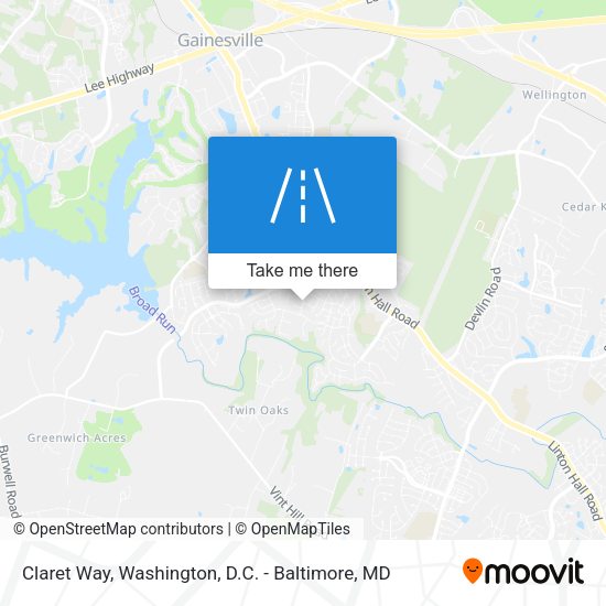 Claret Way map