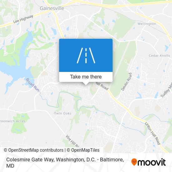 Mapa de Colesmire Gate Way