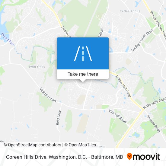 Coreen Hills Drive map