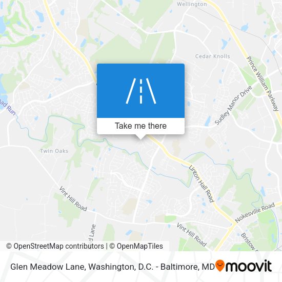 Glen Meadow Lane map