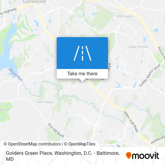 Mapa de Golders Green Place