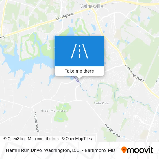 Hamill Run Drive map