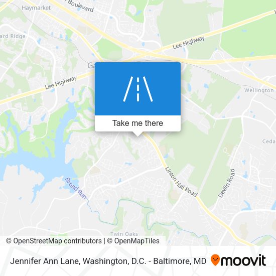 Jennifer Ann Lane map