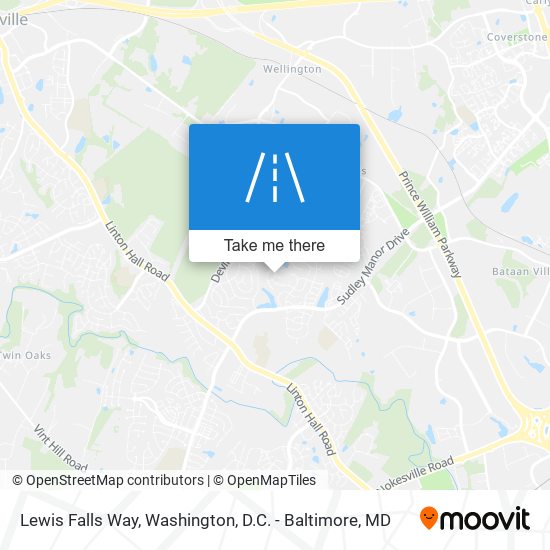 Lewis Falls Way map
