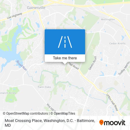 Moat Crossing Place map