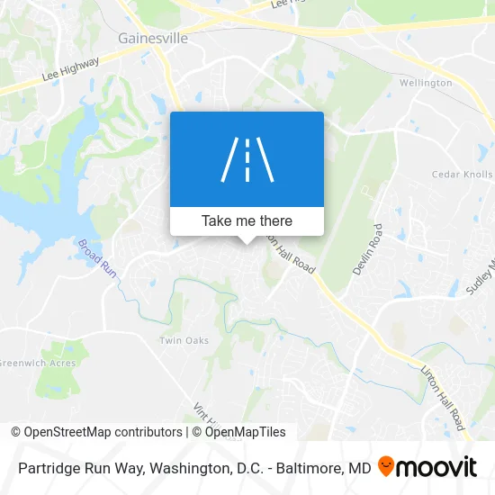 Partridge Run Way map