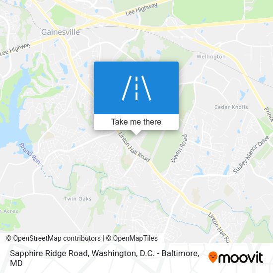 Sapphire Ridge Road map