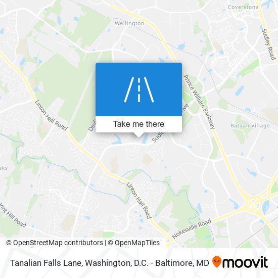 Tanalian Falls Lane map