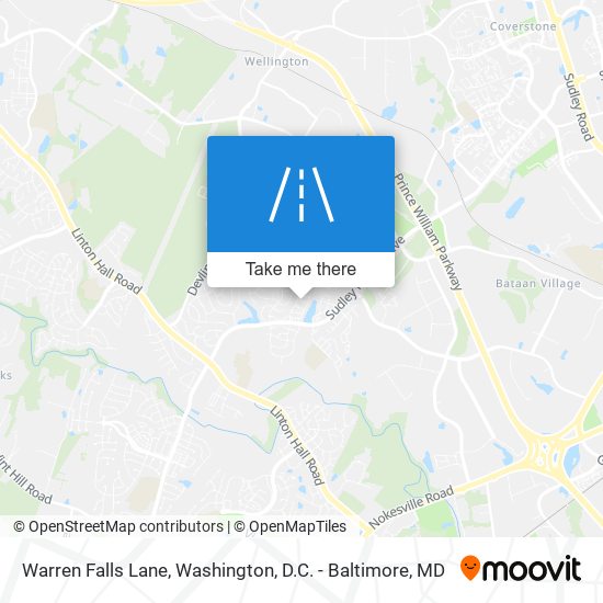 Warren Falls Lane map