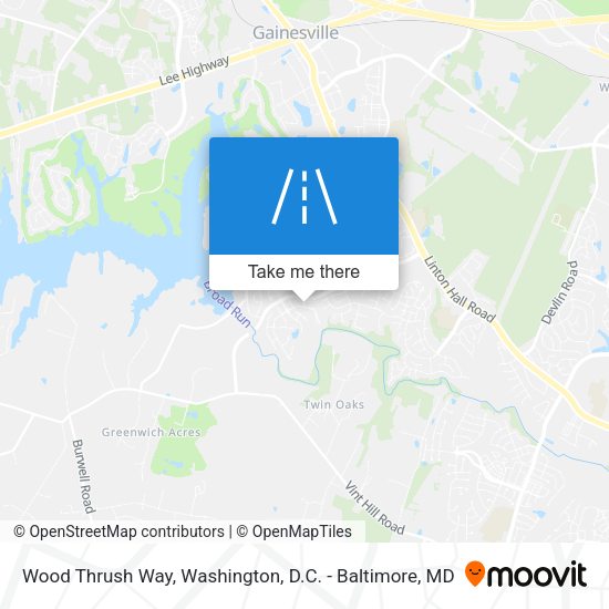 Wood Thrush Way map