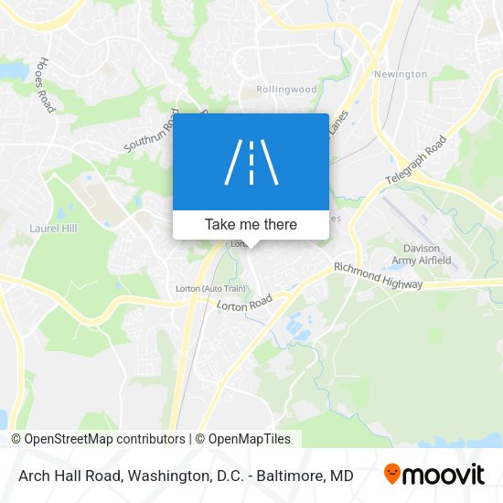 Arch Hall Road map