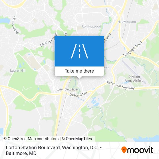 Lorton Station Boulevard map