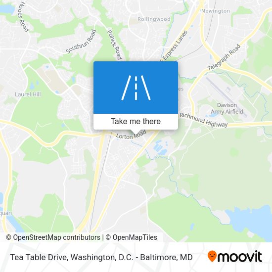 Tea Table Drive map