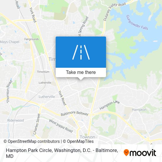 Hampton Park Circle map