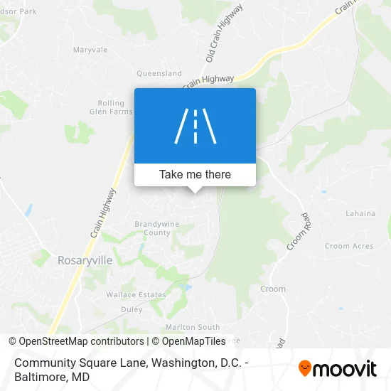 Community Square Lane map