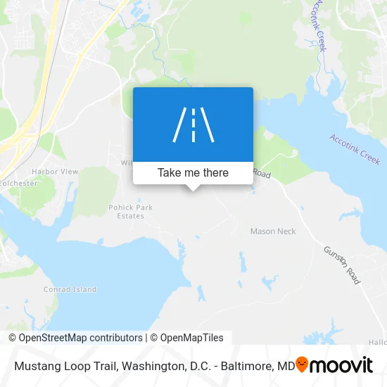 Mustang Loop Trail map