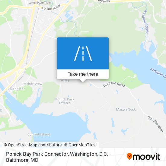 Pohick Bay Park Connector map