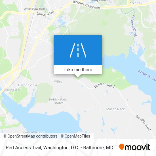 Red Access Trail map