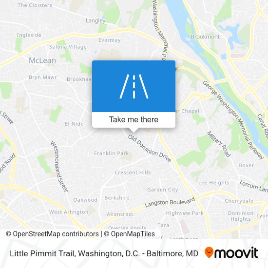 Mapa de Little Pimmit Trail