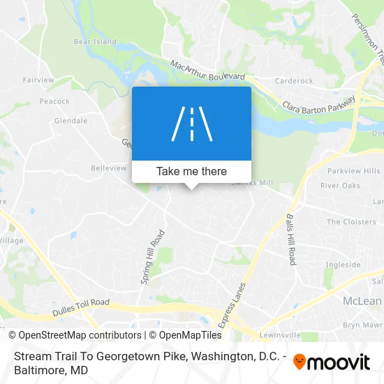 Stream Trail To Georgetown Pike map