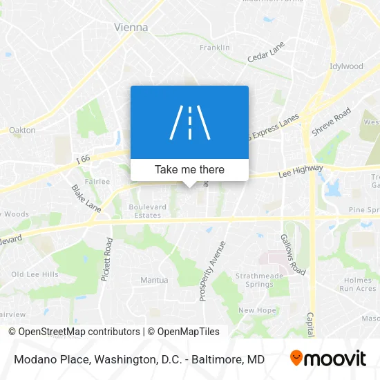 Modano Place map