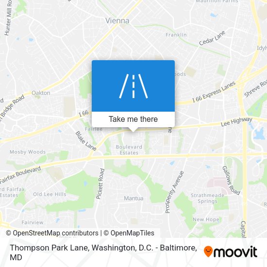 Thompson Park Lane map