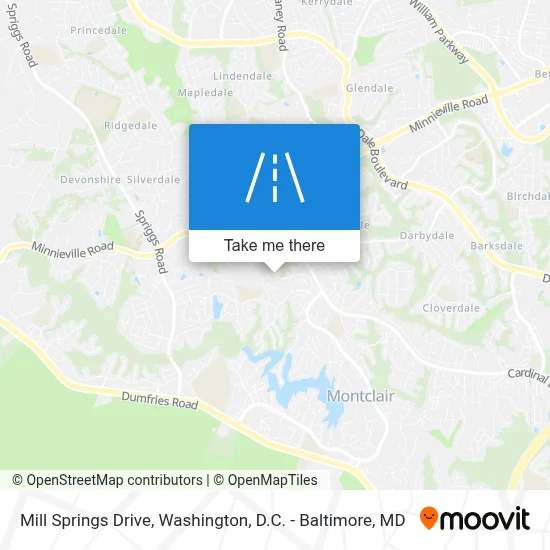 Mill Springs Drive map