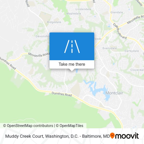 Muddy Creek Court map
