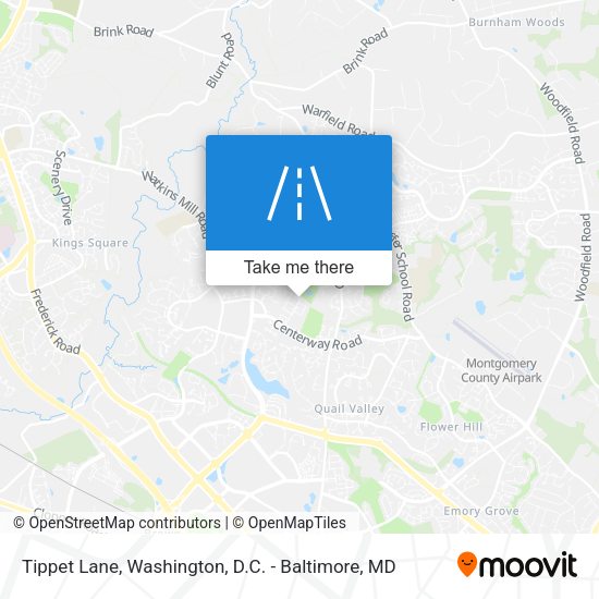 Tippet Lane map