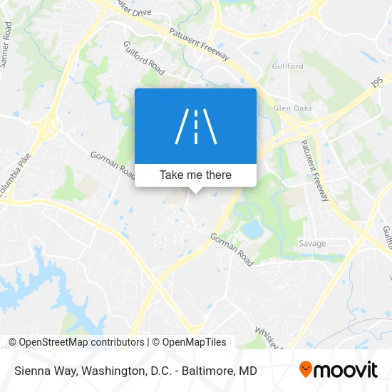 Sienna Way map