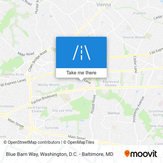 Blue Barn Way map