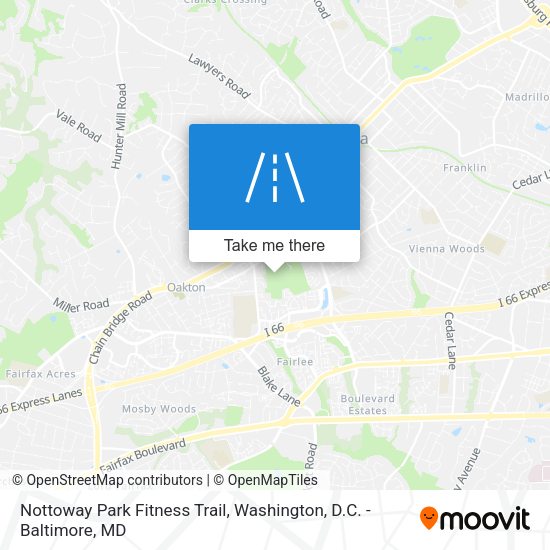 Mapa de Nottoway Park Fitness Trail