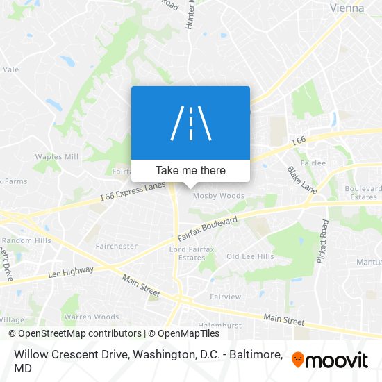 Willow Crescent Drive map