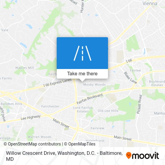 Mapa de Willow Crescent Drive