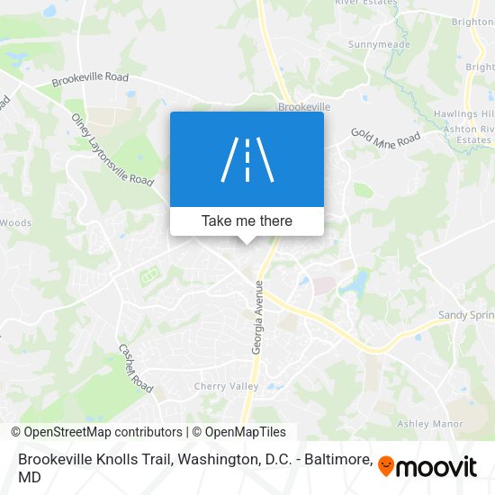 Brookeville Knolls Trail map