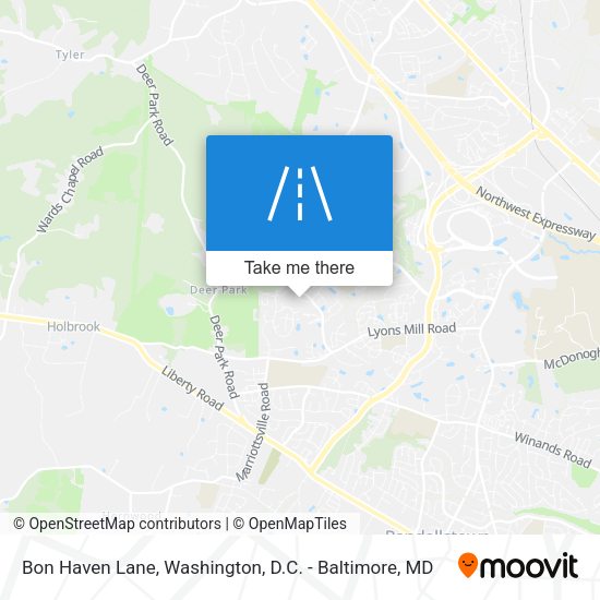 Bon Haven Lane map